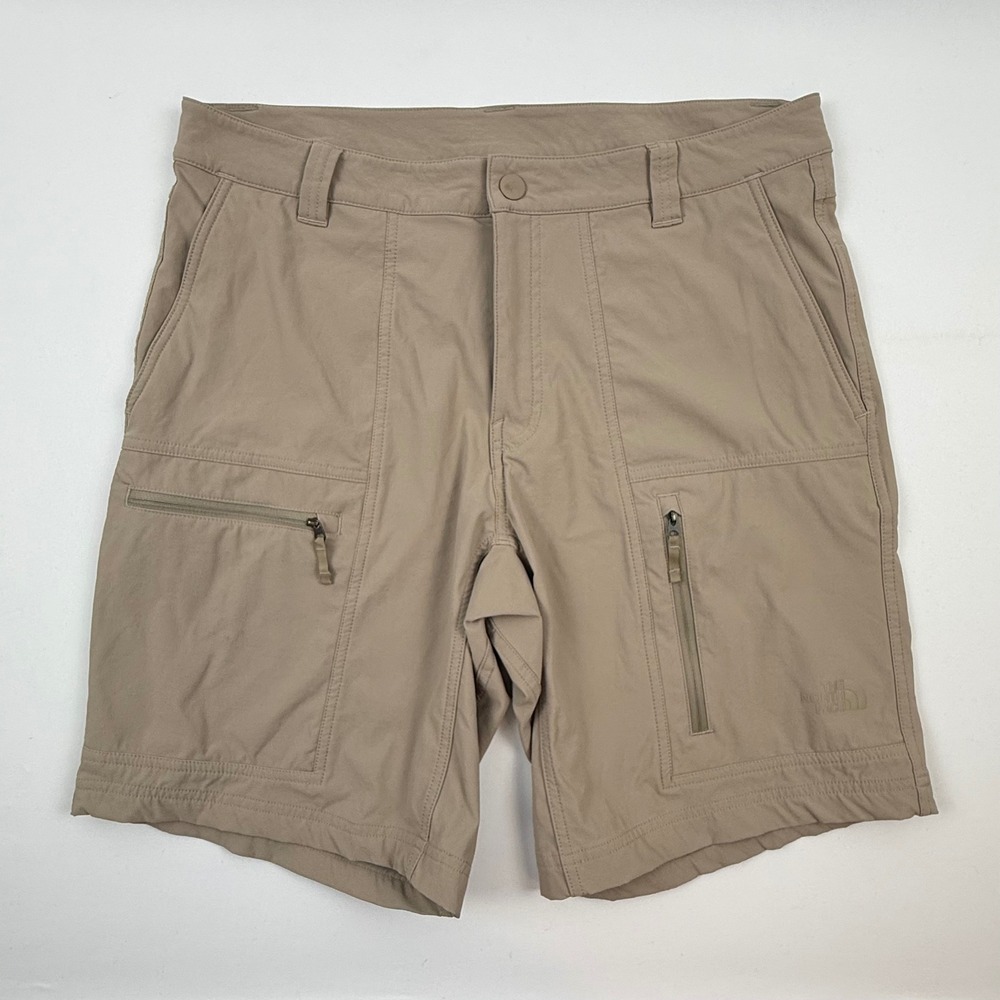The North Face Mens Horizon Cargo Shorts Tan Hiking Outdoor Size 34